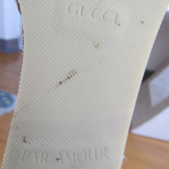 Gucci Lilibeth Stylvie Wedge Canvas Wedge Espadrille 525728 Red/Green Stripes - Picture 7 of 10